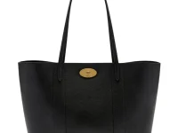 Mulberry small Bayswater — сумка с поворотным замком, чёрная телячья кожа