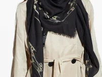 AllSaints шарф Cora с принтом булавок и бахромой