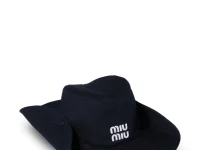 Miu Miu ковбойская шляпа из хлопкового дрила