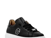 Philipp Plein Junior кроссовки кожаные низкие чёрные