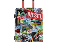 Diesel чемодан с принтом-стикерами малый