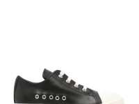 Rick Owens Temple Extreme Low — чёрные кроссовки на шнуровке