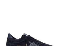 Golden Goose Ball Star тёмно-синие замшевые кроссовки с глиттерной звездой