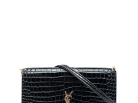 Saint Laurent Pre-Owned Cassandre Phone Holder кросс-боди сумка через плечо, чёрная