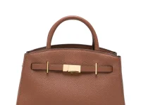 Demellier Small Hudson сумка-тоут из зернистой кожи, коричневый