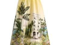 alice + olivia Earla юбка-трапеция с тропическим принтом