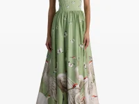 alice + olivia Guinevere — платье макси с принтом «бабочки»