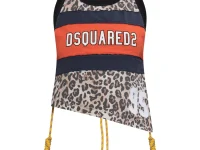 Dsquared2 майка Wild2 с асимметричным низом и леопардовым принтом
