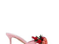 Aquazzura Botanica — босоножки на шпильке, розовые