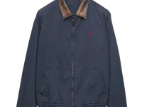 Prada хлопковая куртка с кожаными деталями
