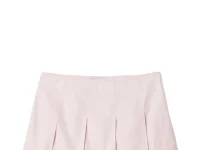 Miu Miu плиссированная мини-юбка из поплина, розовый