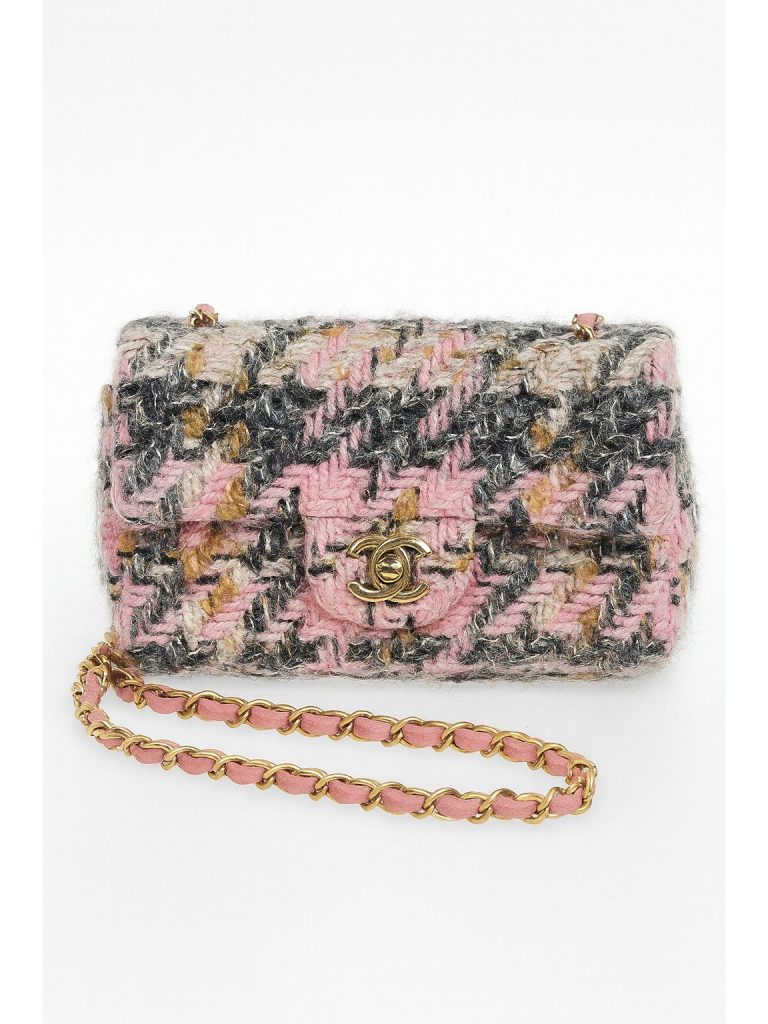 Chanel — сумка Classic Mini розовый, серый, черная