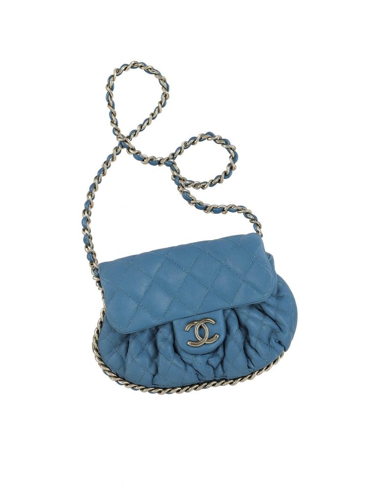 Chanel — кроссбоди голубой 22*15