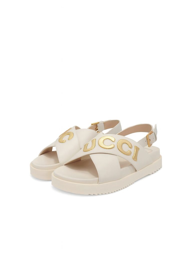 Gucci — сандалии бежевые 39