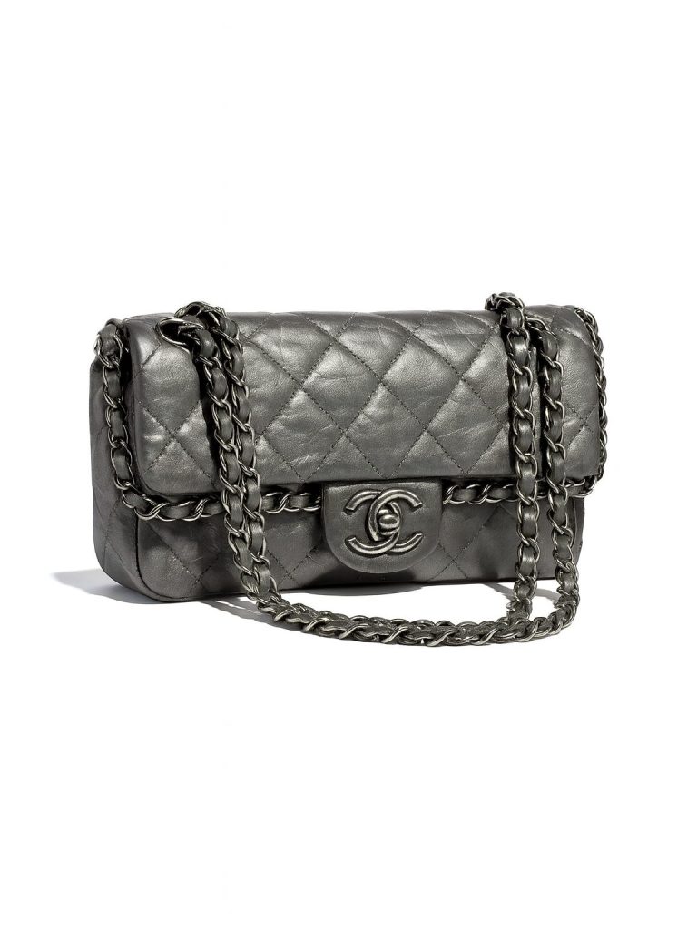 Chanel — сумка серая б/у