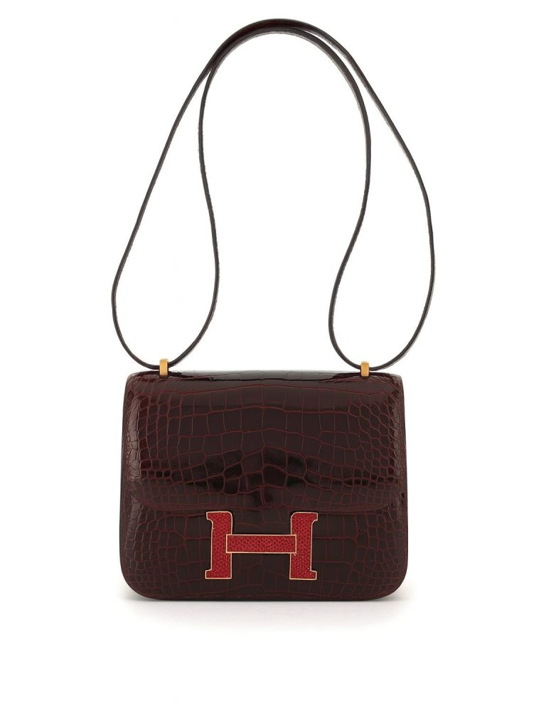Hermès — сумка Constance 18 Marquette Alli Бургунди / Rouge Moyen