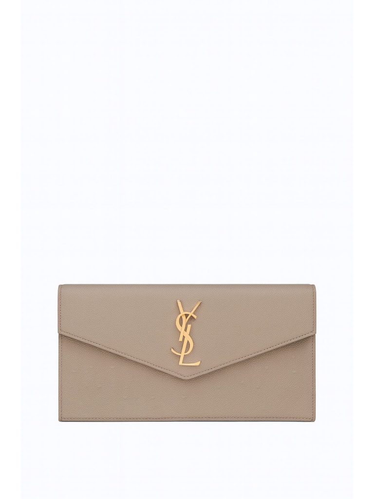 Saint Laurent — клатч бежевый