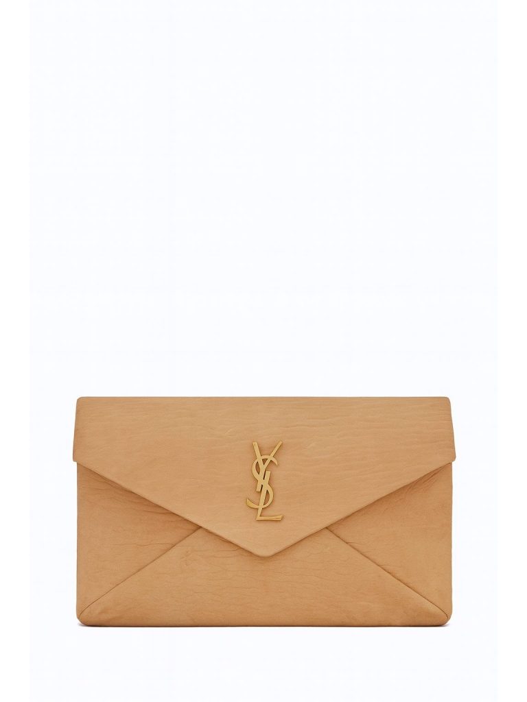Saint Laurent — клатч бежевый новый