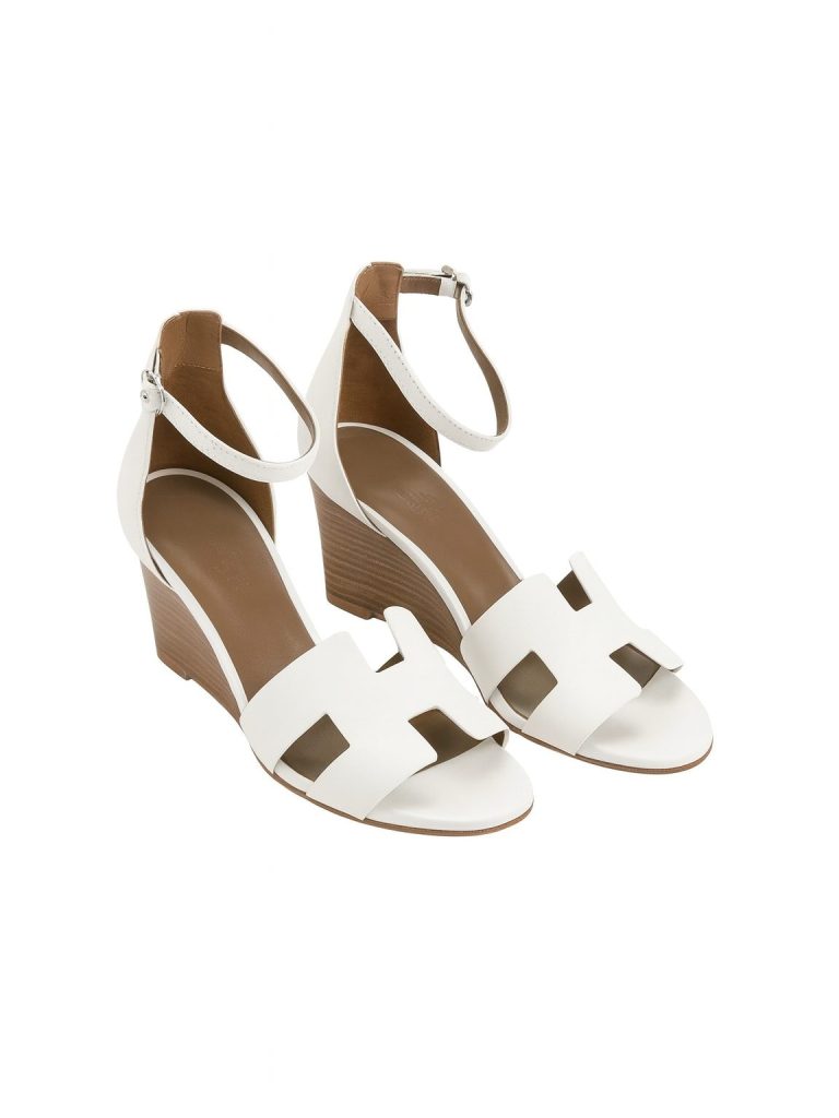 Hermès — туфли белые 38