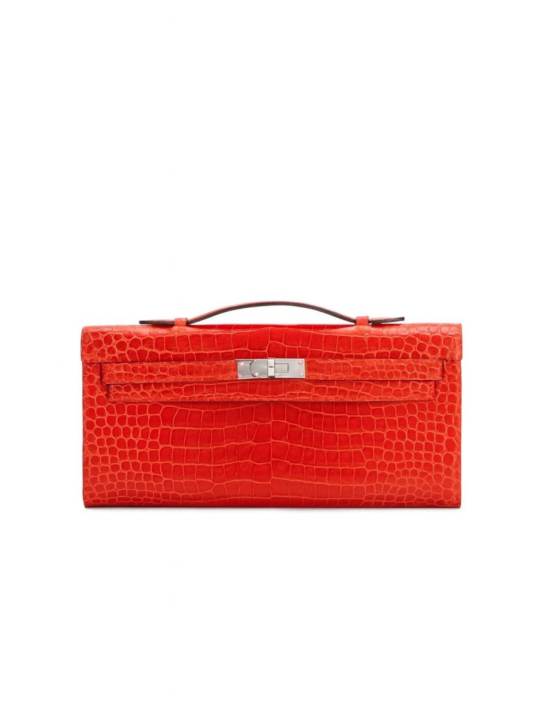 Hermès — сумка Kelly cut braise штамп x 2016, фурнитура зеркало