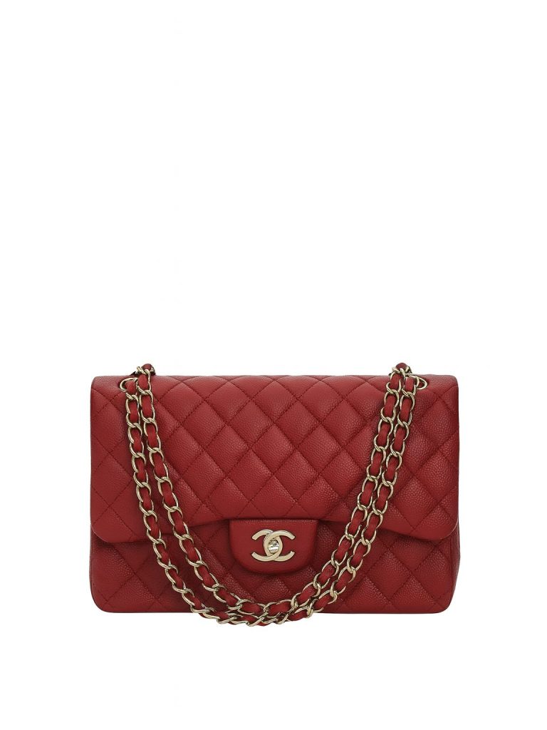 Chanel — сумка classic flap bag красная отличное