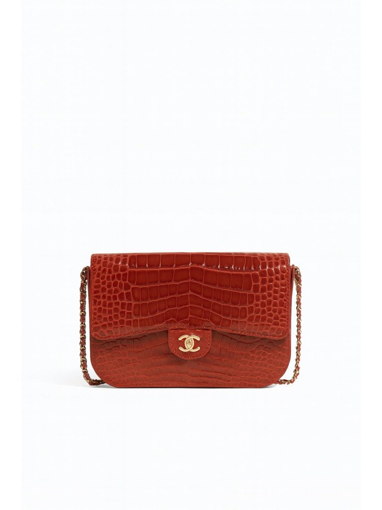 Chanel — клатч красный кожа
