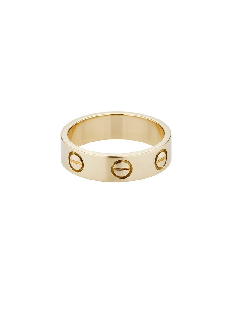 Cartier — кольцо Love желтое золото 49 широкая модель