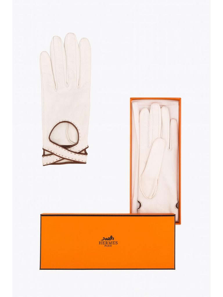 Hermès — перчатки белые