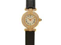 Cartier — часы золотые позолота, бриллианты