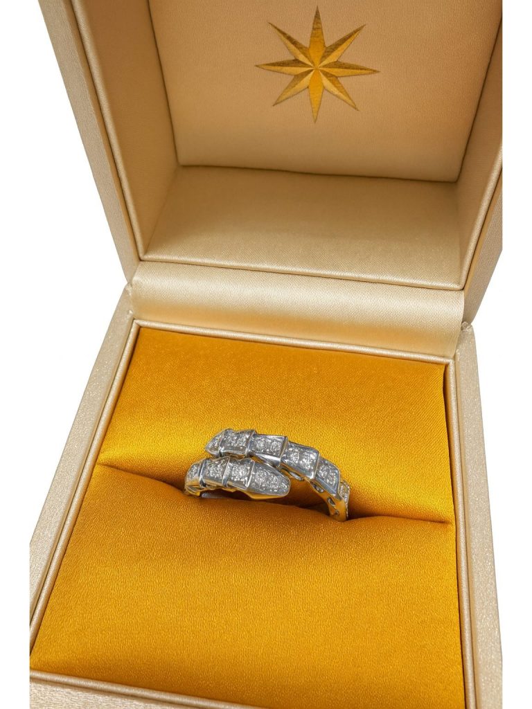 Bulgari — кольцо белое золото 750 пробы, природные бриллианты