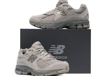 New Balance — кроссовки серые замшевые