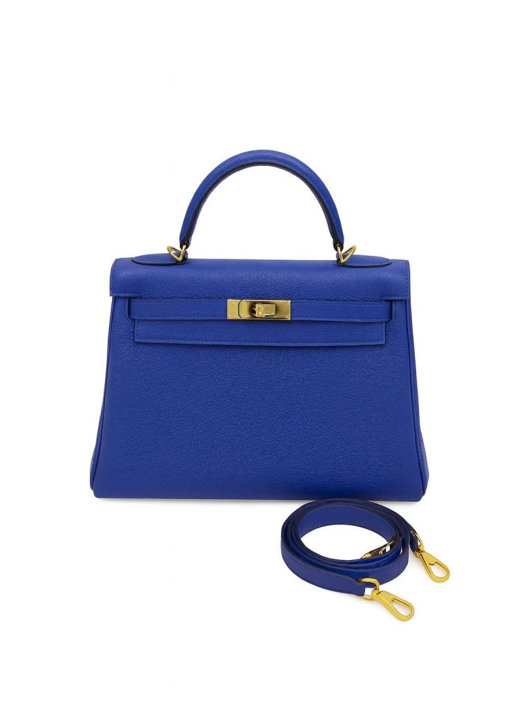 Hermès — сумка Kelly 28 синяя