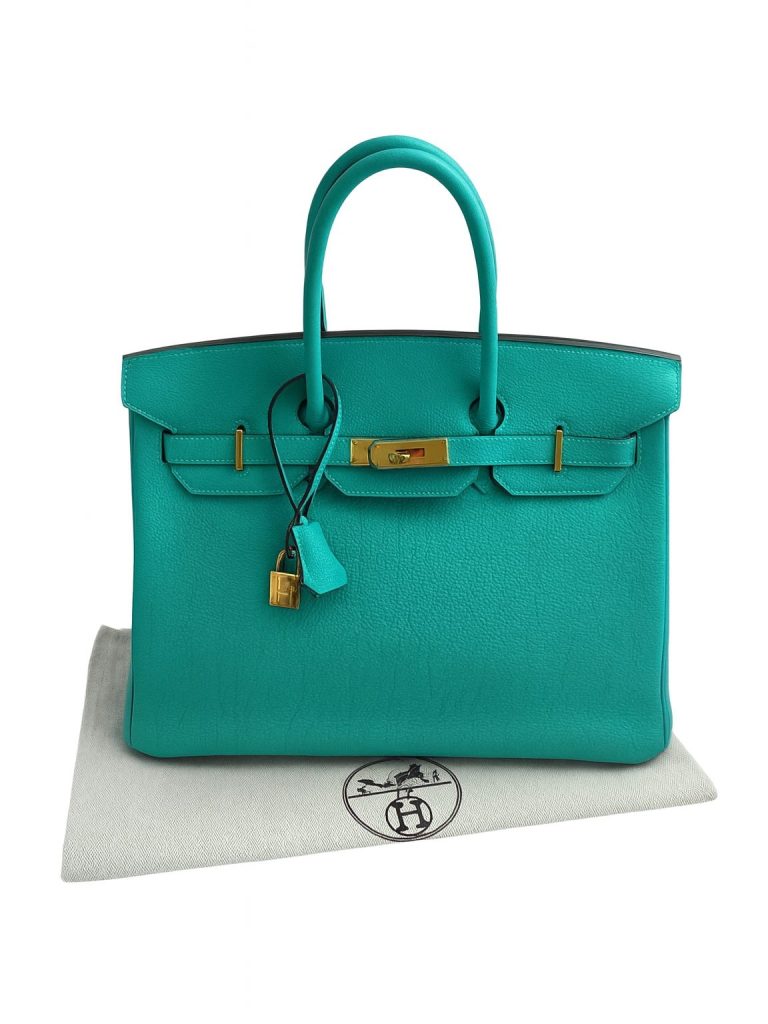 Hermès — сумка Birkin 35 бирюзовая бирюзовый