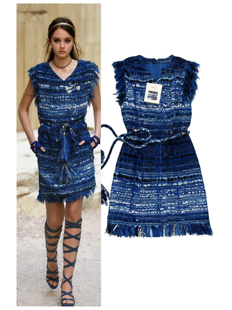 Chanel — платье синее 36