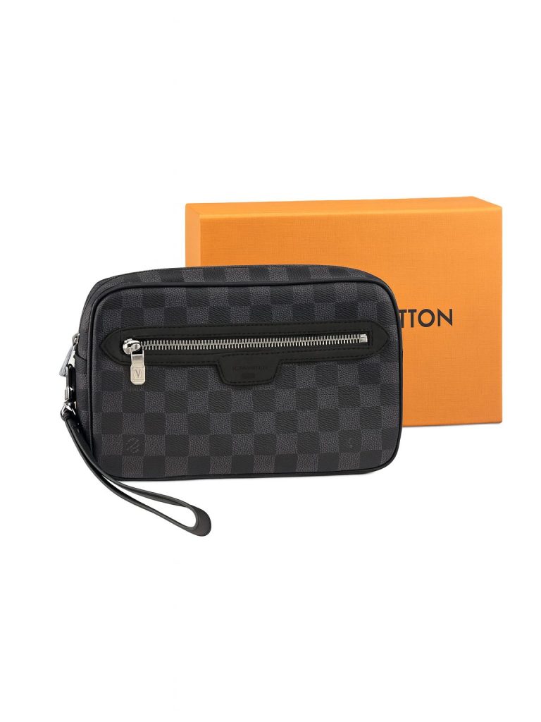 Louis Vuitton — барсетка чёрная чёрная