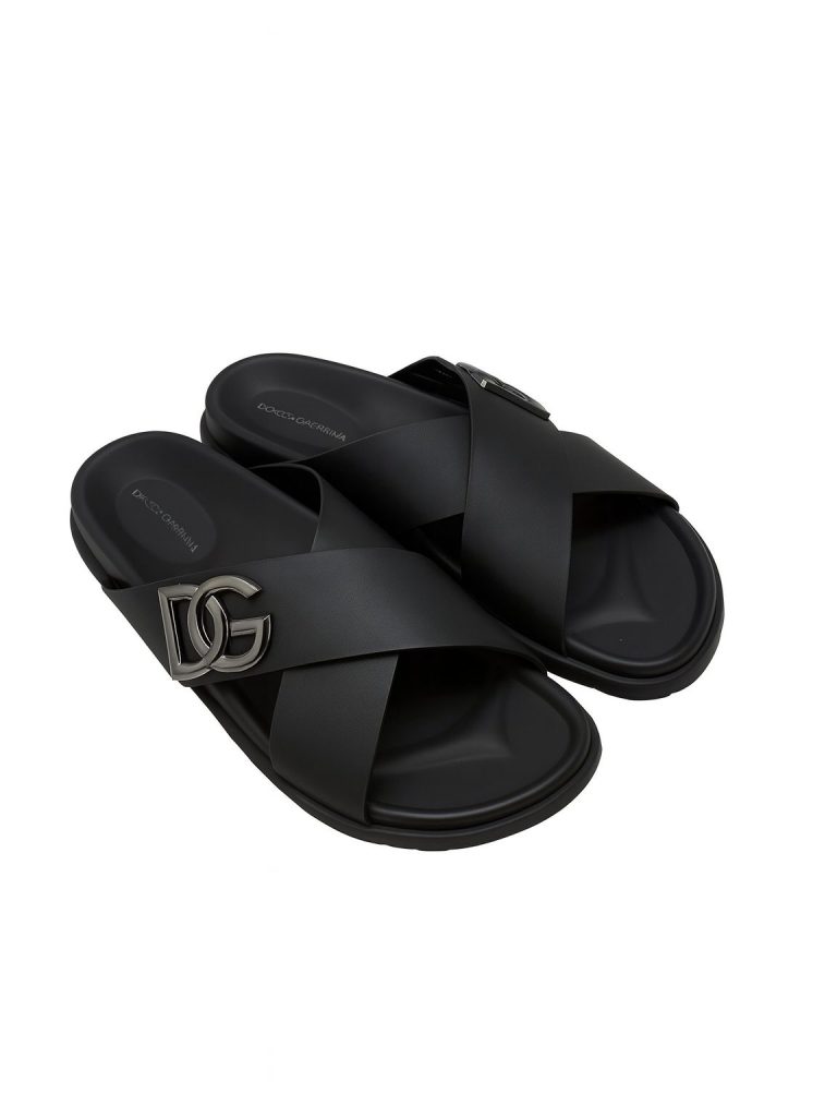 Dolce & Gabbana — шлёпанцы черные 42.4/44.4