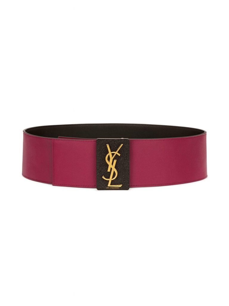 Saint Laurent — ремень бордовый M