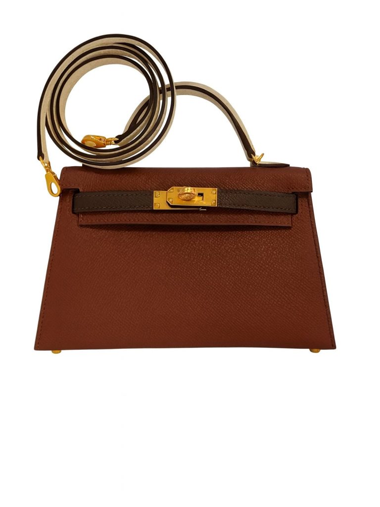 Hermès — сумка Mini Kelly K20 Terre / Ebene / Craie