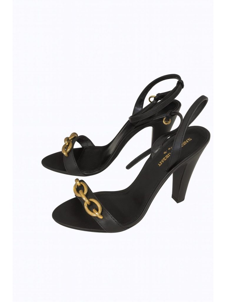 Saint Laurent — босоножки черные 38.5