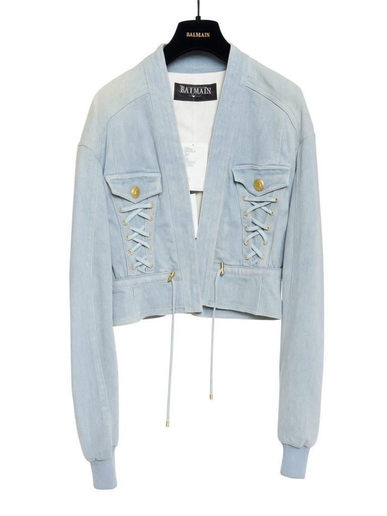 Balmain — куртка голубая 38