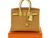 Hermès — сумка B 25 special order Jaune poussin and chai