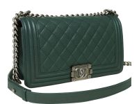 Chanel — сумка Boy Medium зеленая