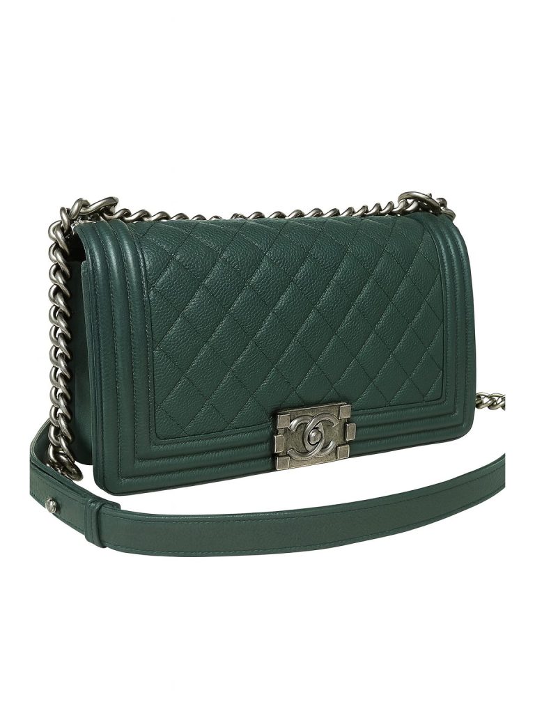 Chanel — сумка Boy Medium зеленая