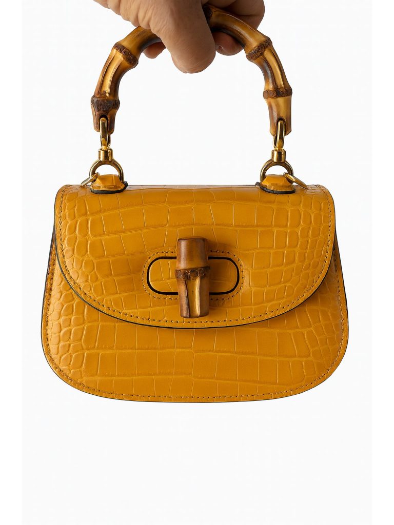 Gucci — сумка жёлтая крокодил