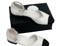 Chanel — балетки белые 39