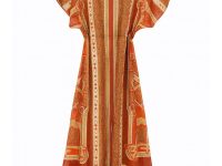 Hermès — платье оранжевое 131 см