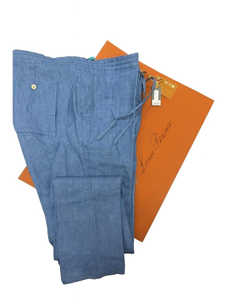 Loro Piana — брюки голубые 3XL/XL