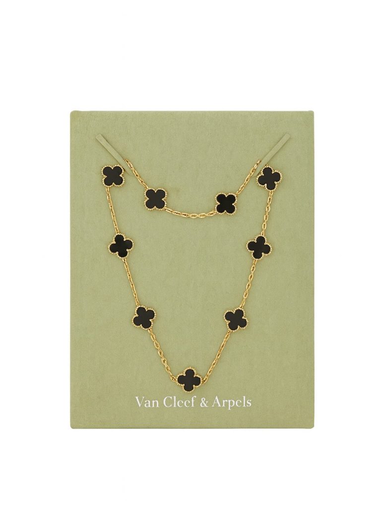 Van Cleef & Arpels — ожерелье желтое золото/оникс