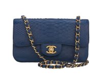 Chanel — сумка синяя натуральный питон