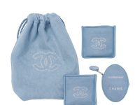 Chanel — косметичка голубая деним